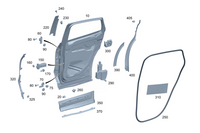 Rear Right Wheel Arch (EYEBROW ) 2477302702 A2477302702 Compatible With Mercedes-Benz & B-Class W247 (2021-2024) No.75