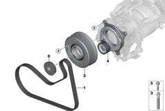 Belt Tensioner With Pulley 11288570439 Compatible with BMW 7-Series G11 & G12