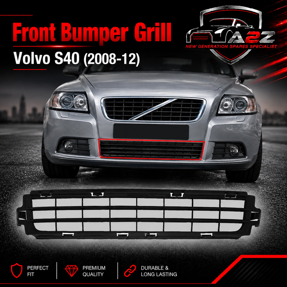 Front Bumper Grill 30744911 Compatible With Volvo S40 (2008-12)