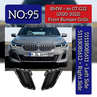 Front Bumper Grill Set Left 51118081611 & Right 51118081612 Comptible With BMW 6s GT G32 (2020-2022) Tag No.95
