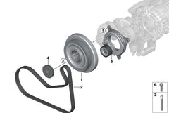 Multi Rib Belt 6PK1153 11288613707 Compatible With BMW 5 (G30, F90), 7 (G11, G12), X4 (G02, F98) (CONTINENTAL)