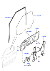 Front Right Glass Machine Without Motor LR026708 Compatible With Land Rover Range Rover (L538)