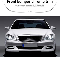 Front Bumper Chrome Left 2218850121 & Right 2218850221 Compatible With MERCEDES BENZ S-CLASS W221 2009-2013 Tag No.143