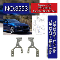 Radiator Braket Set Left T2H12476 & Right T2H12475 Compatible With Jaguar XE (2015-2019) Tag No.3553