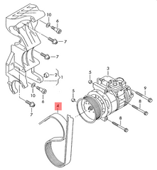 Belt 7D9K2074 022145933P Compatible With AUDI Q7 (4LB) & PORSCHE CAYENNE (92A) & VW PHAETON (3D1, 3D2, 3D3, 3D4, 3D6, 3D7, 3D8, 3D9) Tag-BEL-49