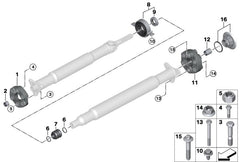Driveshaft Flex Disc Joint 26117610061 Compatible With BMW 3 Series E90 F30, F80 & 5 Series F10 & 7 Series F01, F02, F03, F04 X1 E84 & Z4 Roadster E89