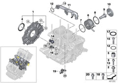 Cam Shaft Sensor 13627525015 Compatible With BMW 3 (E90) & 3 Convertible (E93) & 7 (F01, F02, F03, F04) & X3 (E83) & Z4 Roadster (E89)