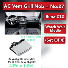 Air Conditioner Back Ac Vent Grille Outlet Tab Clip Slider Repair Kit 2128300154 Compatible With MERCEDES BENZ E-CLASS W212 (Set Of 4)(Attached Watch)
