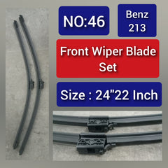 Front Wiper Blade Set (24'22 Inch) Compatible with MERCEDES BENZ E-CLASS W213 Tag-WBF-46