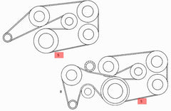 Multi Rib Belt Kit 6PK2155K1 Compatible With MERCEDES-BENZ C-CLASS (W204) CLS (C218) E-CLASS (W212) (CONTINENTAL)