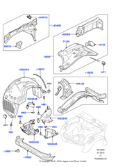 Front Wheel Fender Linning Right LR015038 Compatible With Land Rover Range Rover Sport - L320 (2006-2013) Tag No.30