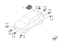 Parking Distance Control Sensors 66209274428 Compatible With BMW X1 F48 & X3 F25 & X5 F15 Tag-PS-07