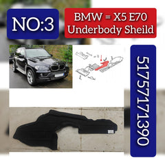 Engine Sheild 51757171390 Compatible With BMW X5 (E70), X6 (E71, E72) Tag No.3