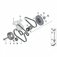 Belt Idler Pulley 11287545297 Compatible with BMW 7 Series (E65, E66, E67) & X5 (E70) Tag no : 1
