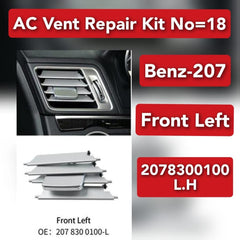Front Left AC Conditioner Air Vent Grill Outlet Tab Clip Repair Kit 2078300100 Compatible With MERCEDES BENZ E-CLASS C207 Tag-ACR-18