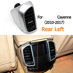 Black Ac Vent Grille Assembly Front-Right 7P5819704D & Front-Left 7P5819703D & Center-Left 7P5819727E & Center-Right 7P5819728E & Rear-Left 7P5819203B & Rear-Right 7P5819204B Compatible With PORCHE CAYENNE