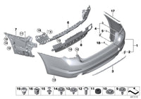 Rear Bumper Bracket Left 51127415971 Right 51127415972 Compatible With BMW 5 SERIES G30 Tag No.1622