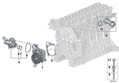Coolant Hose Flange 11127806196 11122247744 For BMW 3 Series E90 & 5 Series E60, X5 E70 Tag-E-95