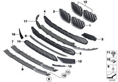 Front Bumper Chrome 51117303759 Compatible With BMW X1 Series E84 (2012-2015) Tag No.98