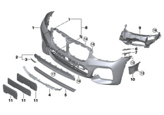 Front Bumper 51118091969 Compatible With BMW G02 (2019-21)