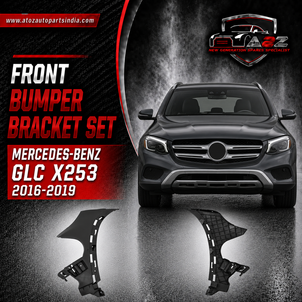 Front Bumper Bracket Left 2538850765 & Right 2538850865 Compatible With MERCEDES-BENZ GLC X253 2016-2019 Tag No.981