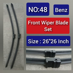 Front Wiper Blade Set (26'26 Inch) Compatible with MERCEDES BENZ Tag-WBF-48