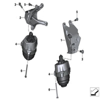 Engine Motor Mount Set Left 22117581617 & Right 22117581618 Compatible With BMW 3 Series G20, G80, G28 & Z4 Roadster G29