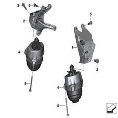 Engine Motor Mount Set Left 22117581617 & Right 22117581618 Compatible With BMW 3 Series G20, G80, G28 & Z4 Roadster G29