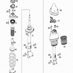 Front Right Air Suspension Shock Absorber Strut A2183206613 Compatible With MERCEDES-BENZ CLS (C218) (2015-18)