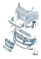 Front Bumper Bracket Left 4L0807333 & Right 4L0807334 Compatible With AUDI Q7 (4LB) 2007-2015 Tag No.182