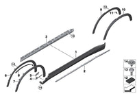 Front Left Wheel Arch (EYEBROW Left ) 51777441057 Compatible With BMW & X5 (G05) (2019-2024) No.81