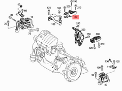 Rear Right Engine Mount 2462400809 Compatible With MERCEDES-BENZ A-CLASS W176 & B-CLASS Sports Tourer W246, W242 & CLA Coupe C117 & GLA-CLASS X156