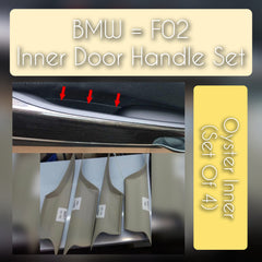 BMW 7 Series F01 inner door handle set – 4-piece assembly without leather for F01, F02, F03 models (2008–2015) with OEM fit and quality