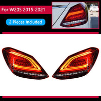 Upgrade Complete Tail Light Assy Set (Upgrade Normal To LED Upgrade) Plug And Play No Need To Change Bumper Compatible With Mercedes Benz W205 (2015-18) Tag No.7