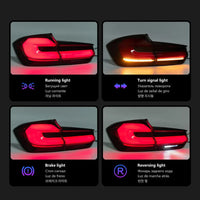 Upgrade Complete Tail Light Assy Set (Upgrade Normal To G30 Latest Style) Plug And Play No Need To Change Bumper Compatible With BMW F30 (2016-18) Tag No.4