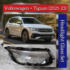 Front Headlight Glass Compatible with Volkswagen Tiguan 2021-2023