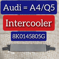 Inter cooler 8K0145805P 8K0145805L 8K0145805G Compatible With Audi A4 Q5