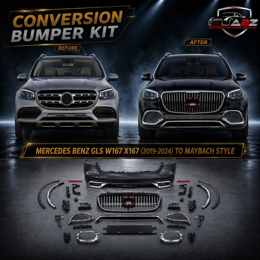 A To Z Compatible With Mercedes Benz Gls W167 X167 (2019-2024) Upgraded Facelift Body Kit Bumper Maybach Style CC-4962 (Shipping Cost Not Included In Price)