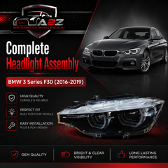 Complete Headlight Assy Left 63117492611 & Right 63117492612 Compatible With BMW 3 Series F30 (2016-2019) Tag No.52