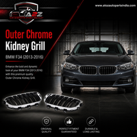 Outer Chrome Kidney Grill Left 51137294807 & Right 51137294808 Compatible With BMW 3 Series GT (F34) (2013-2016) Tag No.97
