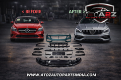 A To Z Compatible With Mercedes Benz Cla Class W117 C117 X117 (2013-2019) Front Bumper Upgrade Convert To Amg Amga45 Bumper Body Kit Gc W117-005 CC-9555 (Shipping Cost Not Included In Price)