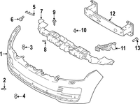 Front Bumper Bracket Right LR150995 & Left LR150999 Compatible With Land Rover Range Rover (2022-23)