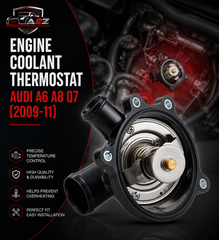 Engine Coolant Thermostat 079121115BA 079121115BF 079121115BK 079121115N Compatible With Audi A6 A8 Q7 S6 S8, Volkswagen Touareg
