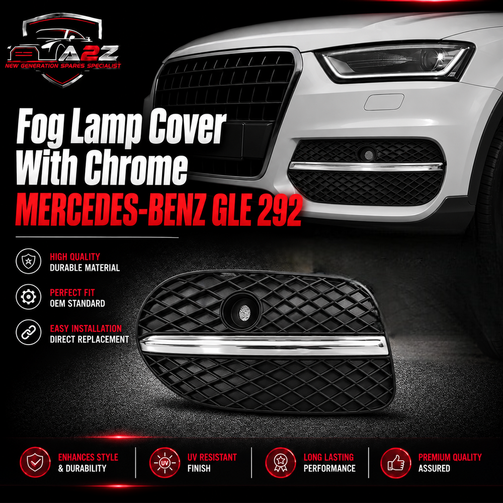Fog Lamp Cover With Chrome Compatible With MERCEDES-BENZ GLE 292 Fog Lamp Cover With Chrome Left 2928850522 & Right 2928850622 A2928850522 Tag-FC-326