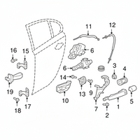 Rear Door Latch C2D5644 & C2Z2345 & C2Z31365 Compatible Wit JAGUAR XF I (X250) XJ (X351) (2008-15)