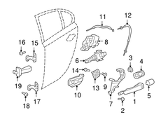Rear Door Latch C2D5644 & C2Z2345 & C2Z31365 Compatible Wit JAGUAR XF I (X250) XJ (X351)
