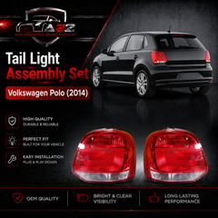 Tail Light Set Left 6RG945257 & Right 6RG945258 Compatible With Volkswagen Polo (2014)