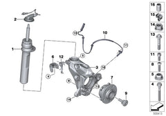 Front Left/Right ABS Wheel Speed Sensor 34526850761 34526858468 Compatible With MINI F55 & MINI F56