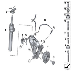 Front Right Air Suspension Shock Absorber Strut 37106854788 37106861290 Compatible With MINI (F55) | MINI / COOPER & MINI (F56) | MINI / COOPER