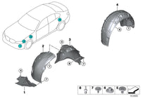 Front Fender Liner Right 51118074892 Compatible With BMW For 3 Series G20 G21 G28 (2019)